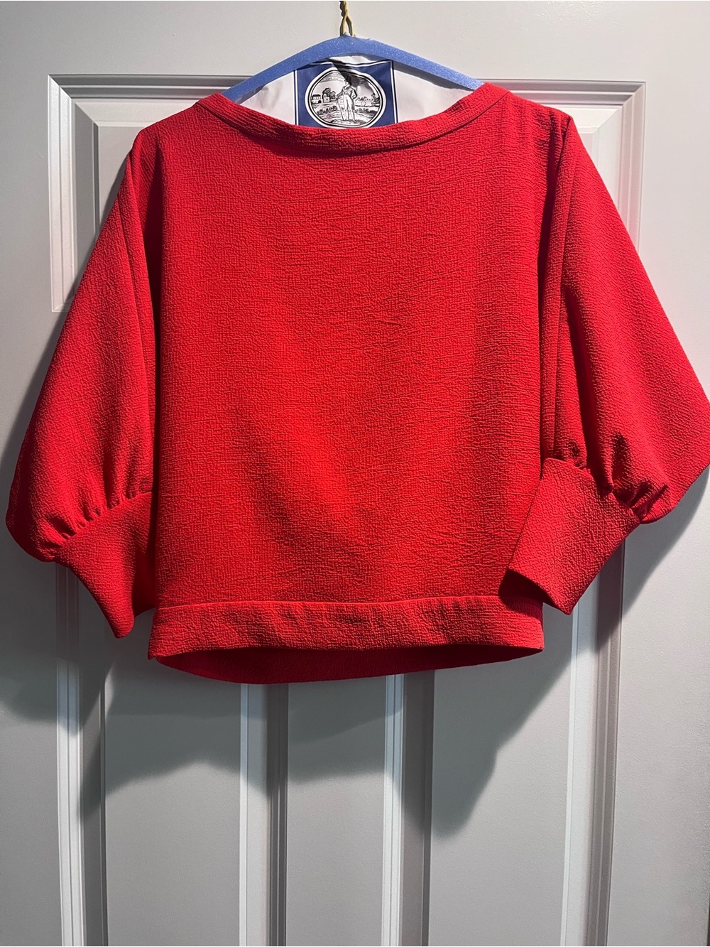 Rachel Comey Red Textured Puff-Sleeve Blouse